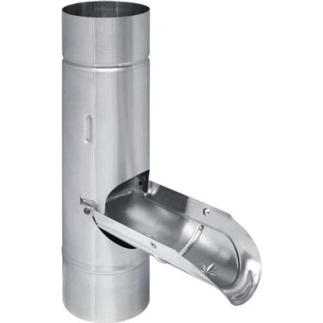 GRÖMO ZINK Regenwasserklappe ø80mm aus TITANZINK mit Griffmulde ohne Sieb, 63530