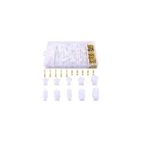 Packung mit 580 2,8-mm-Crimpverbindern (Stecker und Buchsen) für Motorrad, Fahrrad, Auto, Boot – Crezuo