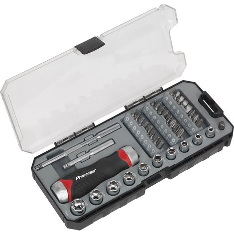 Sealey Premier Fine Tooth Ratchet Screwdriver Socket & Bit Set 38pc AK64905 (1/5)