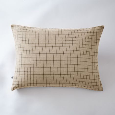 Taie d’Oreiller 50 x 70 cm – Gaze de Coton Tissée – Gaïa Match Ficelle