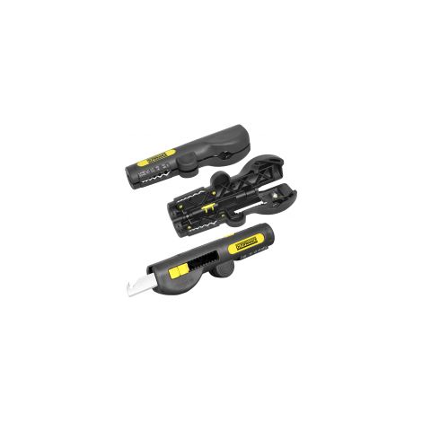 All-in-One-Abisolier- und Ausdünnmesser. Abisoliermesser für Drähte mit einem Durchmesser von 8 bis 13 mm und zum Abisolieren von Drähten mit einem Querschnitt von 0,5 bis 6 mm². OUTIFRANCE