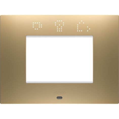PLAQUE EGO SMART RECTANGULAIRE 3P OR GEWISS GW16003SSG
