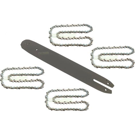 35 cm (14") / 1,3 mm / 3/8" / 50 MLN guide-chaîne + 4 X chaîne pour Stihl 018 MS 180 (1/5)