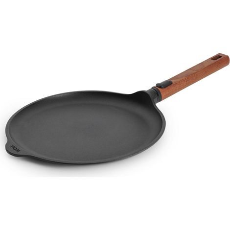 Poêle à crêpes Eco Logic QXR Ø 26 cm avec manche amovible en bois – poêle antiadhésive sans PFAS, compatible four – poêle induction – poêle pour induction – poêle à crêpes (1/5)