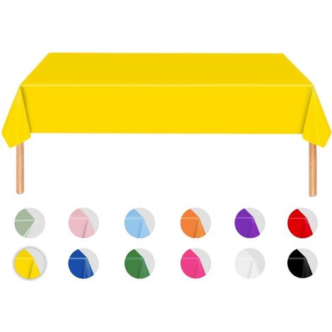 Gelbe Tischdecke 137x274cm Rechteckig für Partys & Haushalt