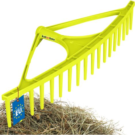 KOTARBAU® Rateau Jardin - Rateau à Feuilles - Plastique - 64 cm - Vert Menthe - 18 Dents - sans Manche - Outil Jardinage Léger - Ramasse Herbe - Gazon - Branches Déchets (1/5)