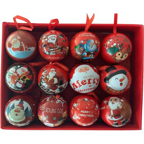 Sfera di Natale in latta D7 cm modello assortito Mercury
