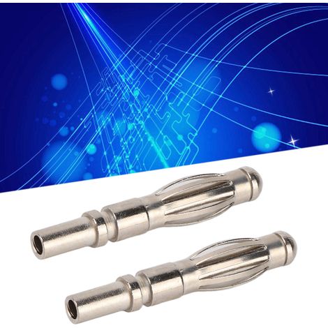 21.120 Fiche banane 4 mm pour lanterne, broche de test en cuivre pur, connecteur métallique rond soudé, bornier mâle (1/5)