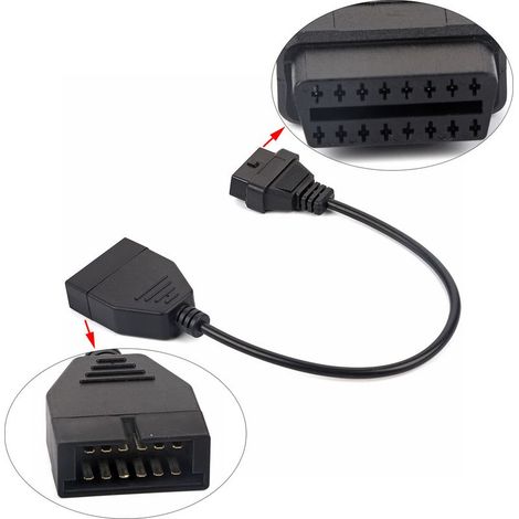 Scanner OBD1, adaptateur OBD1 vers OBD2 GM, câble OBD 1 lecteur de code OBD1 12 broches vers OBD2 OBD II 16 broches prise diagnostic outil d'extension connecteur de remplacement pour GM (1/5)