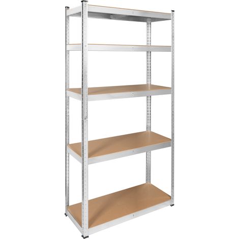 Scaffale portaoggetti in metallo Rebel 2 in 1, 5 ripiani, per garage, 180x90x40 cm, 750 kg (1/5)