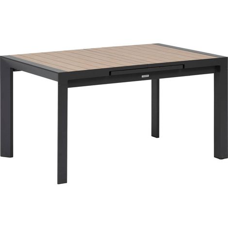 Ausziehbarer Gartentisch Evasion Holzeffekt honey & graphite 8 Plätze lates aus Aluminium - Hespéride (1/5)