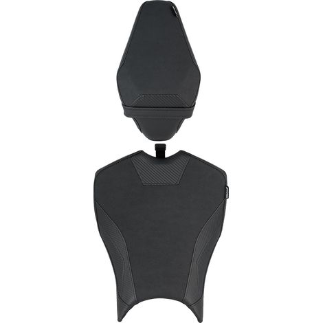 Funda para cojín de asiento, accesorio para motocicleta, fácil instalación, color negro puro. (1/2)