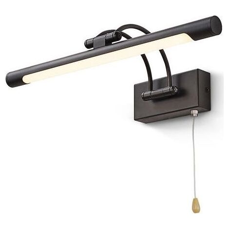 Shmshng – Applique murale LED 8W IP44 – Éclairage salle de bain noir mat – Température 3000K – Bras réglable pour tableaux et vitrines (1/5)