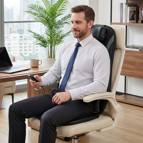 Siège Massant Fonction Chauffante, Coussin Massage Dos, Relax Quotidien, Détente (1/5)