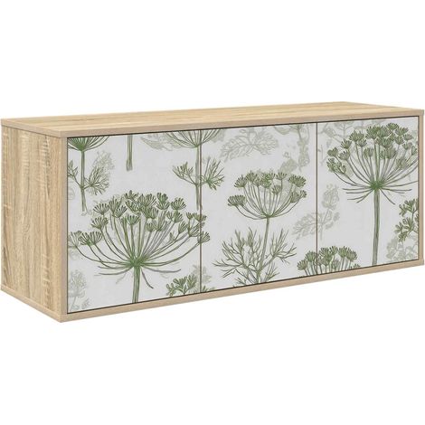Meuble TV mural GOTHA 102 x 33 x 40 cm Chêne Sonoma vidaXL (1/5)