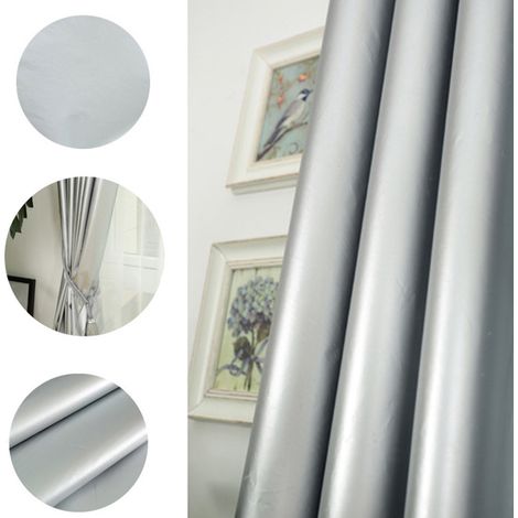 Verdunkelungsvorhänge, dick, blickdicht, für Schlafzimmer, Sonnenschutz, Wärmedämmung, mit S-Haken, 1,9 m Breite, 2 m Höhe (1/4)