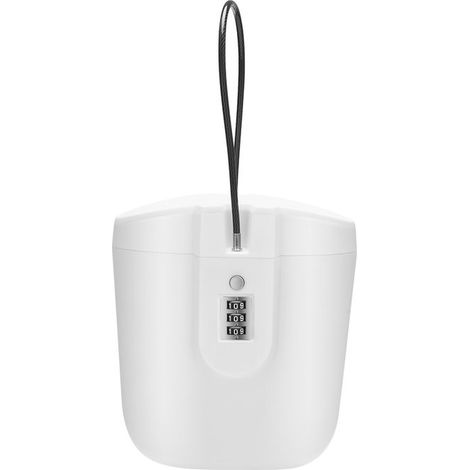 Coffre-fort avec serrure à combinaison 2L - Coffre-fort - Coffre-fort portable - Coffre-fort de plage - Boîte antivol portable - Blanc (1/5)