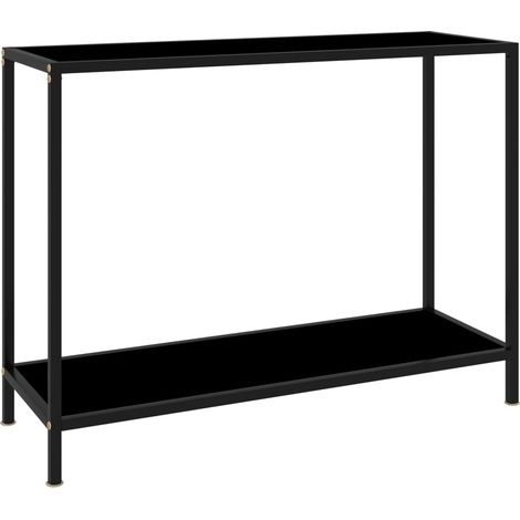 Konsolentisch Schwarz 100x35x75 cm Hartglas