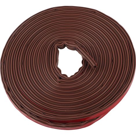 Joint d'étanchéité de porte de 6 m en caoutchouc silicone auto-adhésif, joint d'étanchéité marron pour fenêtre, hauteur 8 mm / 0,3 po (1/5)