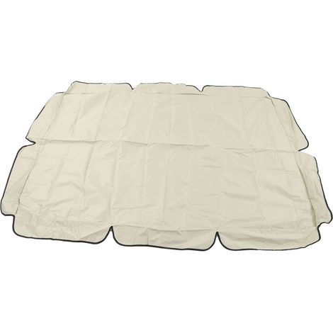 Toile de rechange imperméable pour balancelle d'extérieur, en tissu Oxford 420D argenté, couleur beige, idéale pour jardin et terrasse. (1/5)