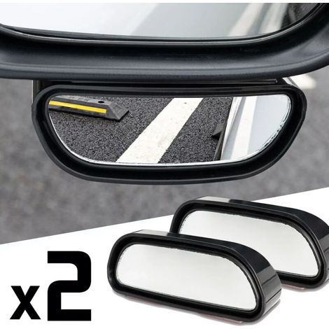 Rétroviseur d'Angle Mort - JINFGERNE - Lot de 2 Miroirs Auxiliaires pour Améliorer la Visibilité, Installation Facile et Vue Grand Angle