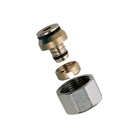 Raccord laiton à visser pour tube PER euroconus – Femelle 20x27 – Filetage spécifique RBM pour collecteurs PCBT (1/5)