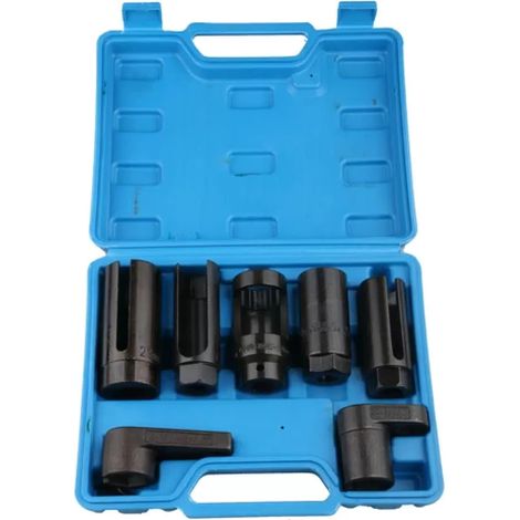 Coffret d'outils spéciaux 7 pièces pour injecteurs de carburant et sondes lambda, clés à douille (1/5)