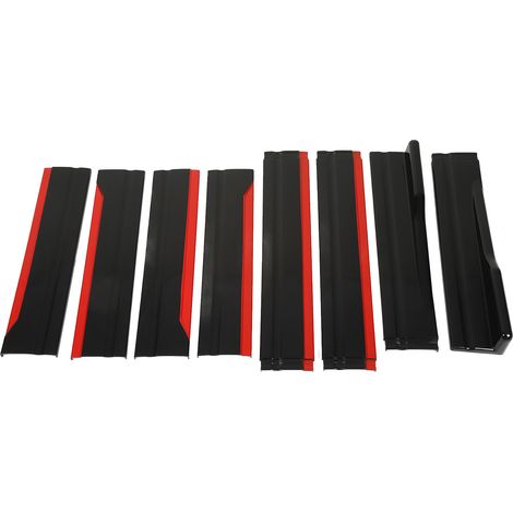8 Pièces Rouge Bas de Caisse Noir Brillant Extensions Lèvres Latérales Kit Carrosserie Remplacement pour Seat Leon (1/5)