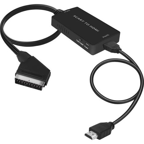 Adattatore da SCART a HDMI,Con cavo di alimentazione USB,1080p/720p,Convertitore da SCART a HDMI,PS3,lettori Blu-ray e DVD (1/5)