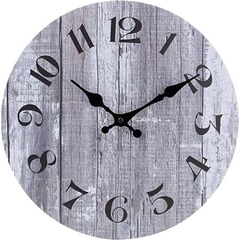 40 cm Vintage Digitalwanduhr, rundes Design, modern, geräuschlos