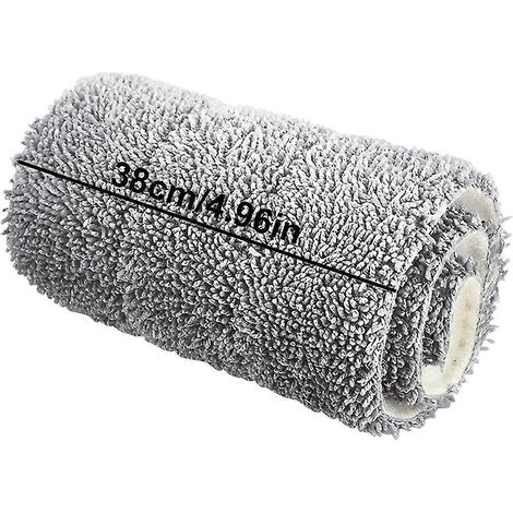Balai à franges plat mains libres AURA avec 2 lingettes en microfibre lavables, utilisation sur surfaces sèches et humides, système de nettoyage des sols (1/5)