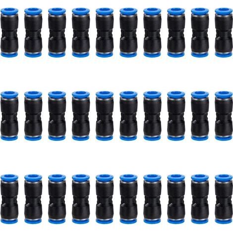 4mm Pneumatic Connector Quick Connect Straight Push-In Compressed Air Fitting Plastic Air Line Tube Fitting 30 Pieces (1/5)