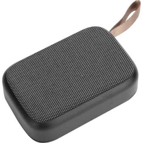 Enceinte Bluetooth avec caisson de basses, stéréo sans fil, portable, mini-enceinte USB avec radio FM, couleur café. (1/5)