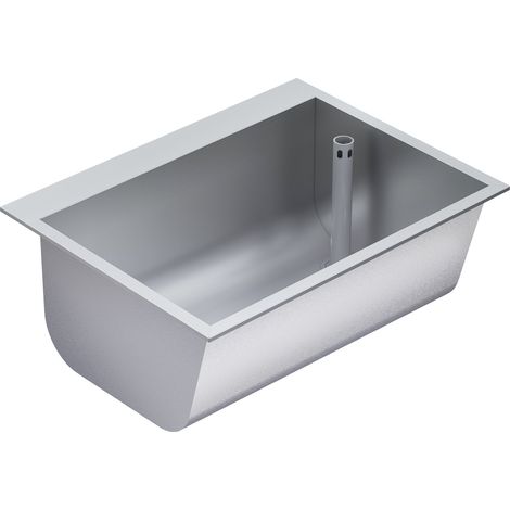 KWC AR Bac à encastrer, SIRIUS, acier inoxydable, 670x281x520 mm, évacuation à droite (1/2)