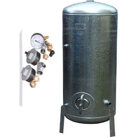 Réservoir surpresseur à eau galvanisé 6 bar 200 L avec accessoires