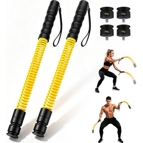 Corda da battaglia senza corde con anelli di peso, regolabile (22-31 kg) per uso domestico, silenziosa e dotata di impugnatura in silicone, ideale per un allenamento completo del corpo e per bruciare (1/5)