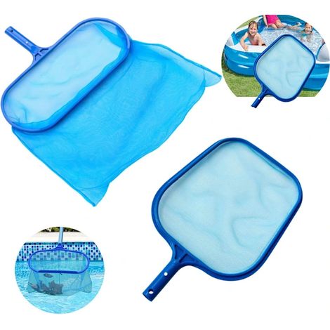 Épuisette de piscine, bleue, à mailles fines, pour ramasser les feuilles, les insectes et les débris, à utiliser dans les bassins, les fontaines, les spas et les baignoires.-AquaForge