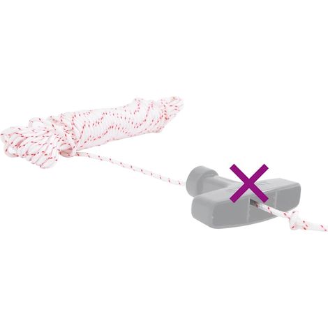 Cordon de démarrage à tirer blanc et rouge Ø3 mm 10 m nylon CFW31666 (1/5)