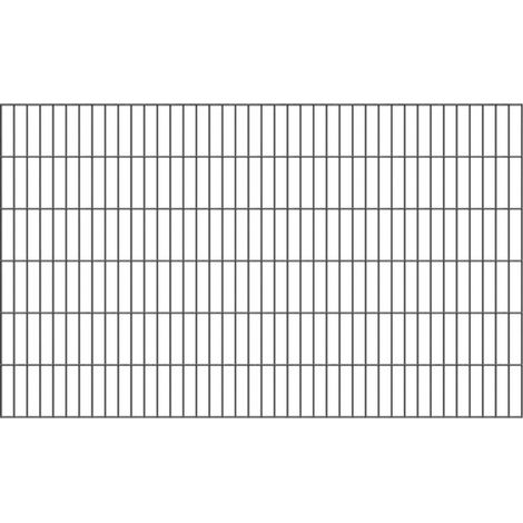 ALBERTS Doppelstab-Gittermatte, verz.anthr, BxH2000x1200mm, Draht-Ø6/5/6, Masche50x200mm (1/4)