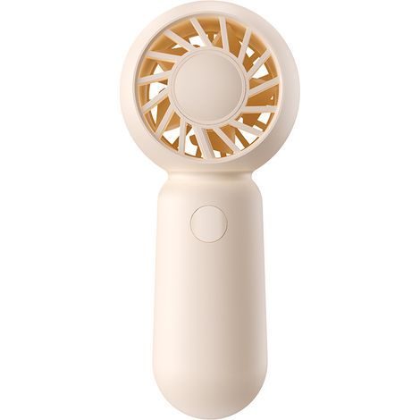 Ventilateur Main Portable Rechargeable USB, Mini Ventilateur Cou Silencieux à Grande Vitesse, Petit Ventilateur de Poche Compact pour Voyage Bureau Extérieur, Cadeau Idéal - Marron