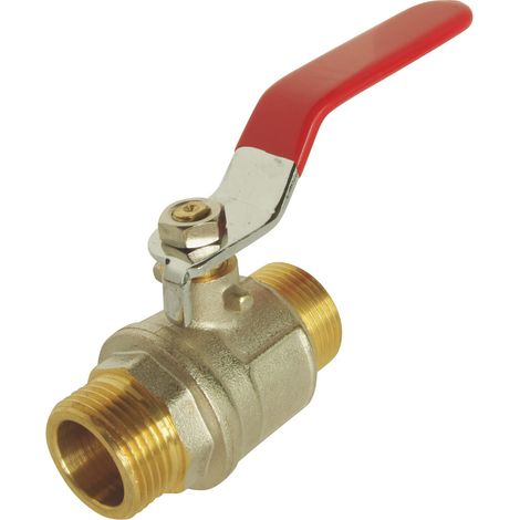 SOMATHERM PER TE - valvola a sfera - doppio maschio 26/34 - manico reversibile piatto - flusso ottimale con il passaggio totale (1/3)