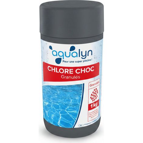 Chlore choc granulé 1 kg Aqualyn Lot de 8