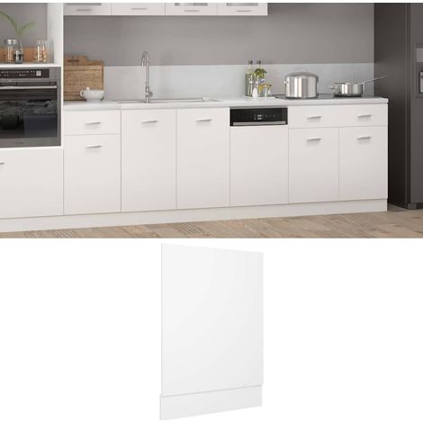 vidaXL Panel para lavavajillas "Lyon" blanco 45x3x67 cm de madera de ingeniería (1/5)