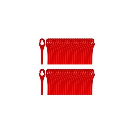 Lot de 100 lames de rechange en plastique pour coupe-bordure Einhell FRT18A FRT18A1 Kunst 46155 FRT20A1 - Rouge