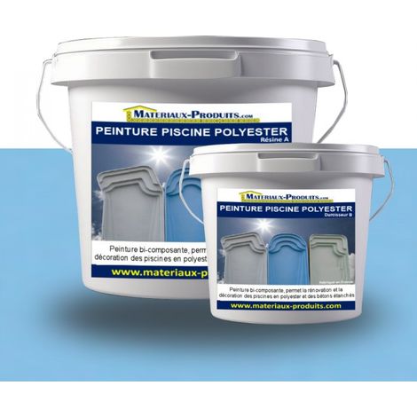 Peinture Piscine Polyester - 5 Kg Bleu Piscine - MATPRO (1/5)
