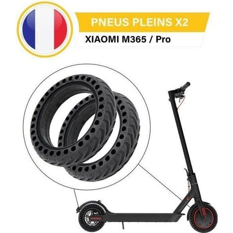 Pneus Pleins Increvables pour Trottinette Electrique Xiaomi M365 / M365 Pro / 8,5 Pouces - Anti-dérapant - Noir (1/4)