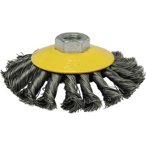 Cepillo conico de alambre trenzado ø100 mm (1/2)