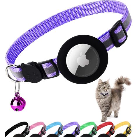 Collier Chat Anti-étranglement avec étui (Violet) (1/5)