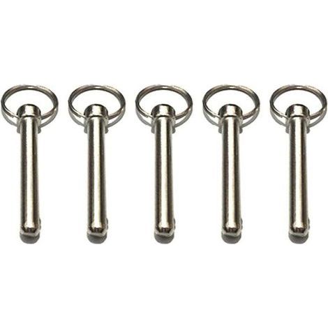 pair 10pcs Goupilles à Dégagement Rapide Goupille de Verrouillage 8mm Avec Extrémité à Boule à Ressort Accessoires de Verrouillage, Matériel Marin, Broche Supérieure Bimini,Diamètre 8 Mm, Longueur Tot