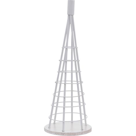 Arbre décoratif sapin de Noël décoratif en métal à personnaliser décoration intérieure 60 cm blanc 040009011